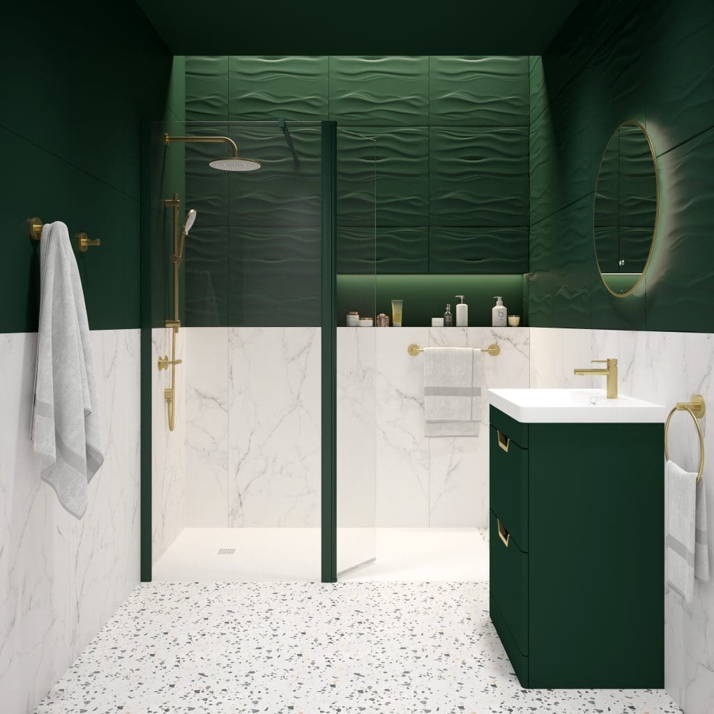 Sonas Aspect Wreath Green Nigel Fryer | My Bathroom Specialist